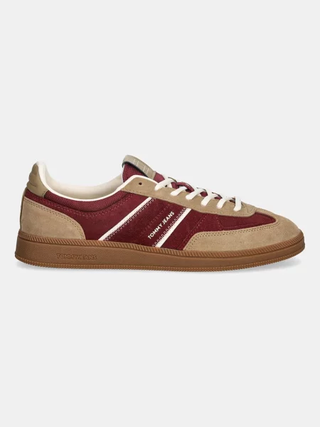 Tommy Jeans sneakersy skórzane THE GREENWICH EDGE SUEDE beżowy