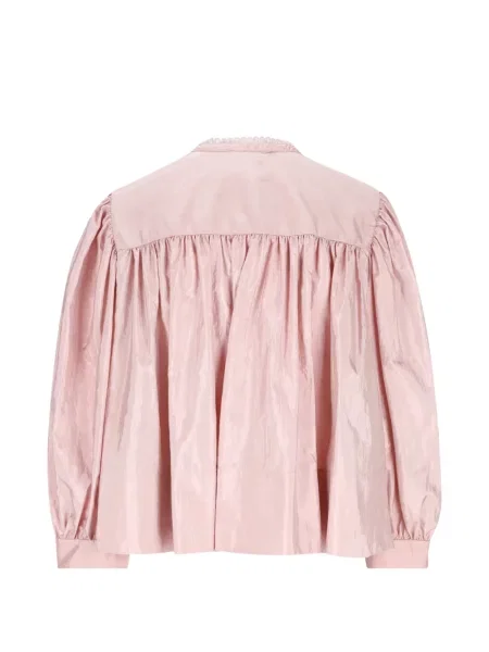 Top Chloé cu broderie roz