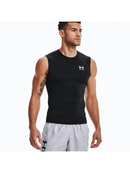 Tricou de antrenament pentru bărbați Under Armour HG Armour Comp SL negru