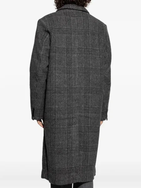 Palton Samsøe Samsøe de lână în carouri gri