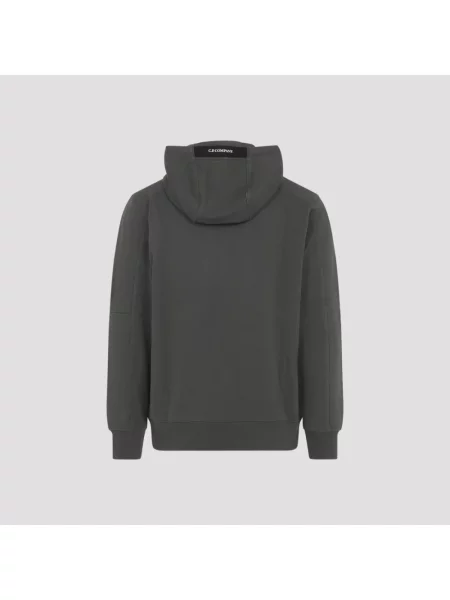 Lniana bluza z kapturem C.p. Company z kapturem szara