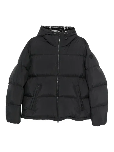 Geacă cu puf Moncler cu glugă negru