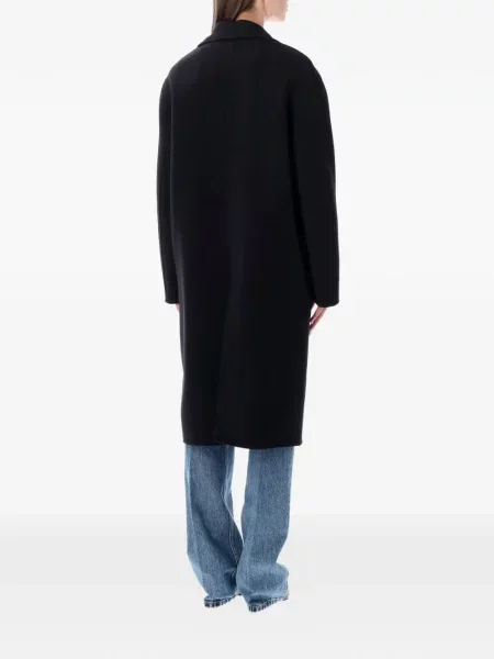 Двуредно палто Stella Mccartney черно