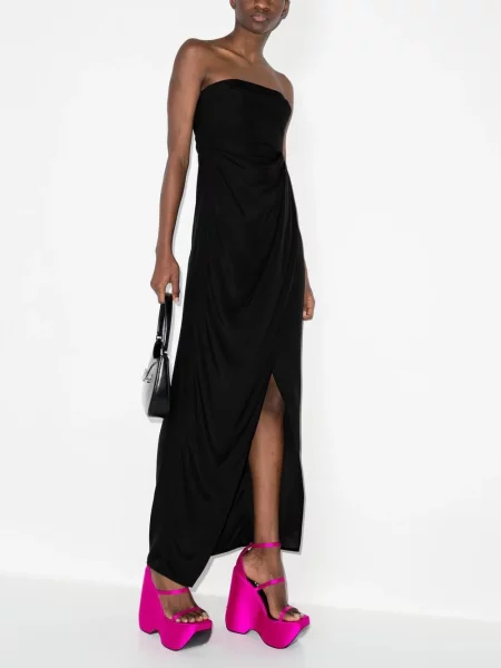 Rochie Gauge81 de mătase plic negru