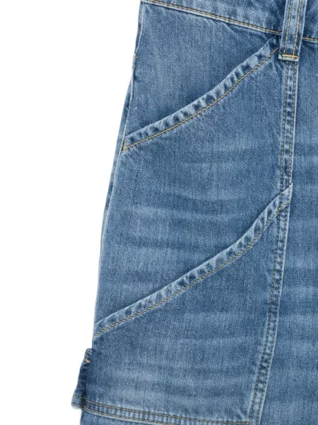 Jeansy Ba&sh z kieszeniami zapinanymi na guziki niebieskie