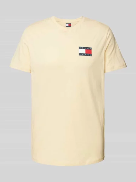 T-shirt z nadrukiem z logo Tommy Jeans żółta