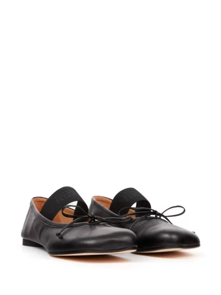 Iš natūralios odos balerinos Mm6 Maison Margiela juoda