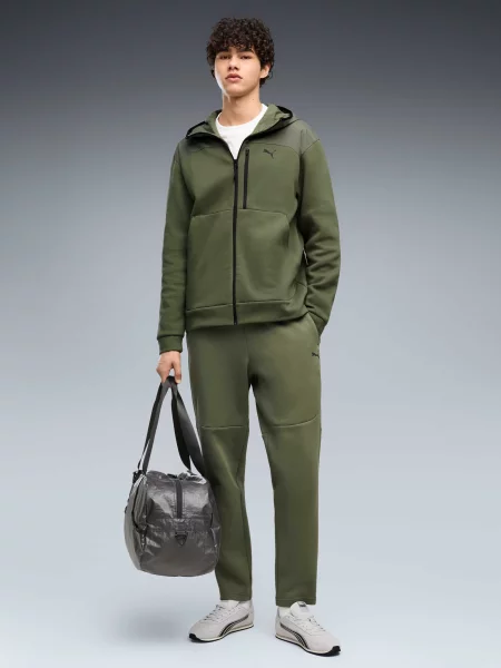 Трикотажные спортивные штаны Puma зеленые