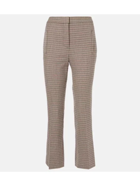 Cropp pantaloni Veronica Beard cu talie înaltă maro