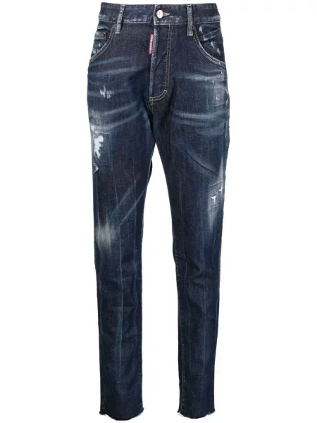 Skinny jeansy skinny Dsquared2 niebieskie