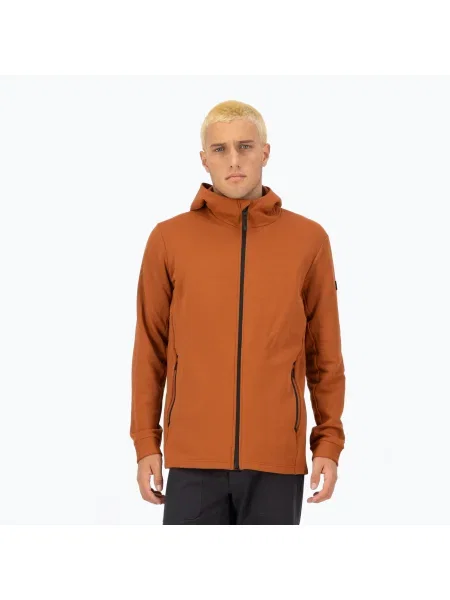 Мъжки анцуг Mons Royale Arcadia Merino Fleece Hoody джинджифил кафяво