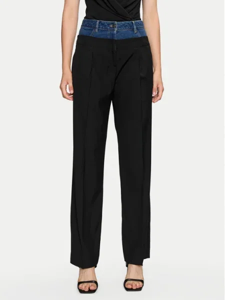 Sisley Pantaloni din Wide Leg negru