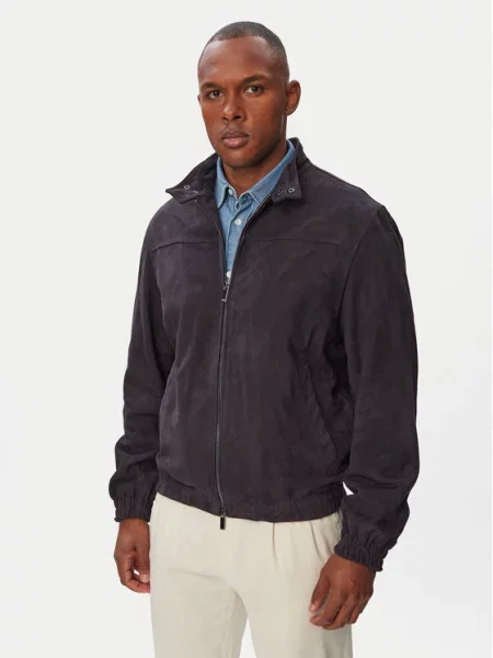Tommy Hilfiger Bőrkabát Dc Essential Sötétkék