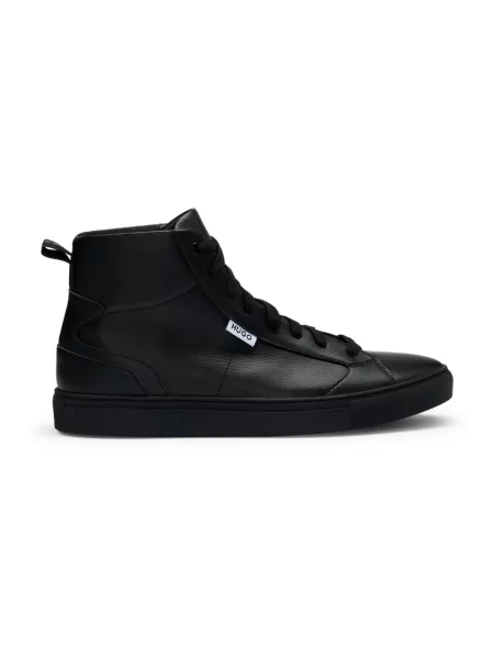 Sneakersy Hugo skórzane czarne