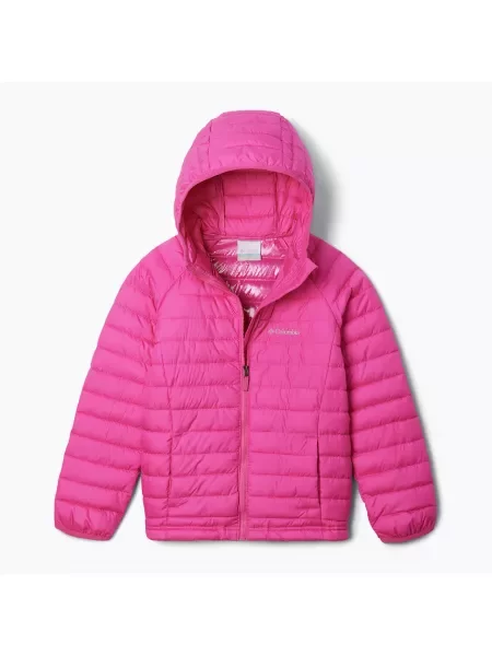 Kurtka dziecięca Columbia Powder Lite II Hooded pink ice różowa