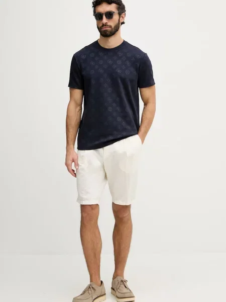 Guess Majica Mornarsko Regular Fit modra