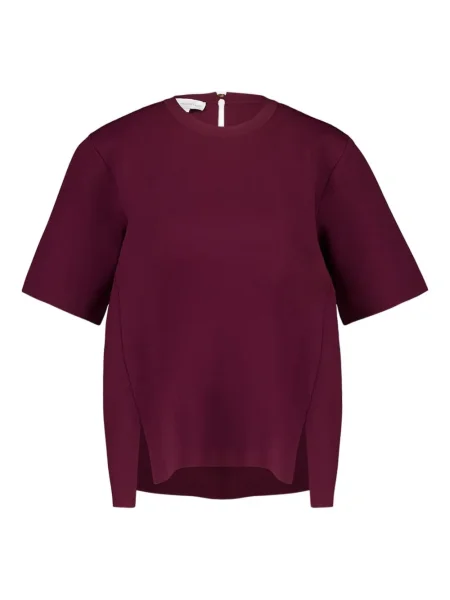 Top Stella Mccartney cu decolteu rotund scurt roșu