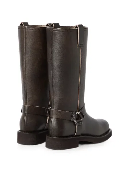 Botine Brunello Cucinelli din piele maro
