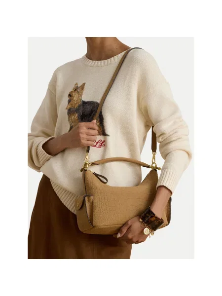 Kabelka LAUREN RALPH LAUREN Svetlo hnedá
