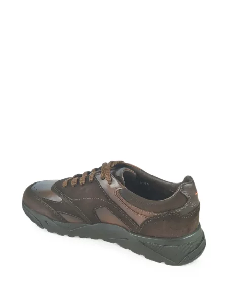 Sneakerși Santoni din piele maro