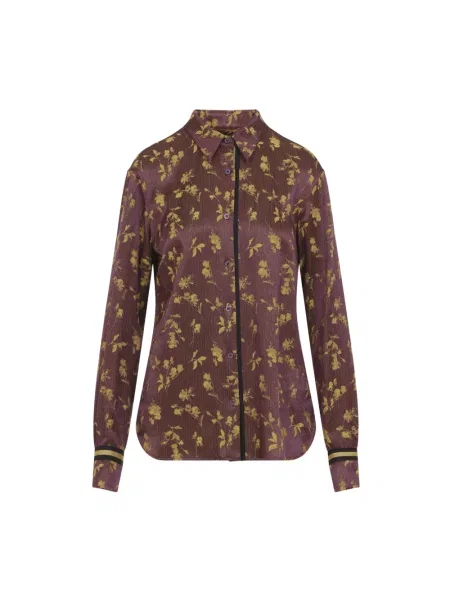 Koszula Dries Van Noten fioletowa