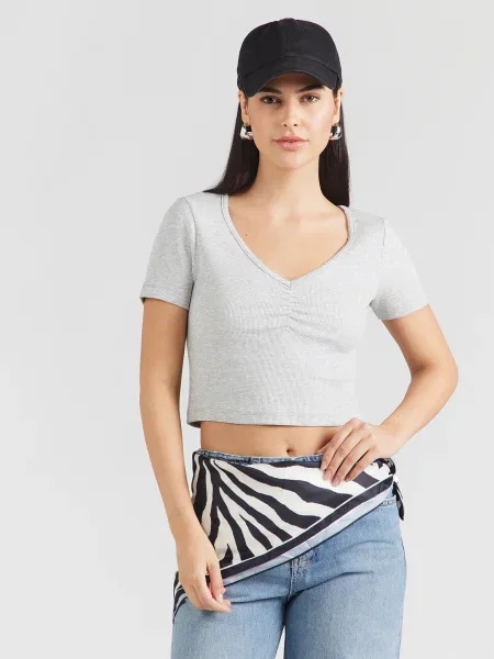 ONLY Tricou ONLBETTY deschis gri