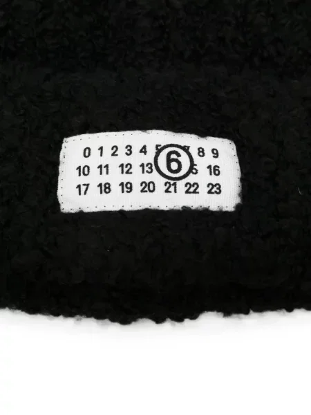 Căciulă Mm6 Maison Margiela cu autograf negru