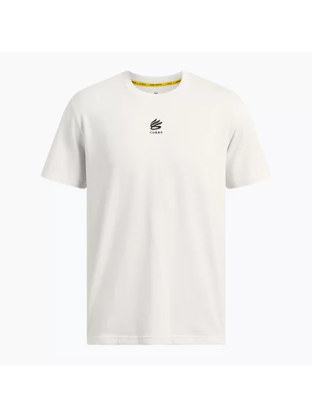 Férfi póló Under Armour Curry Hvyweight Logo white clay/black Curry Hvyweight Logo Tee fehér