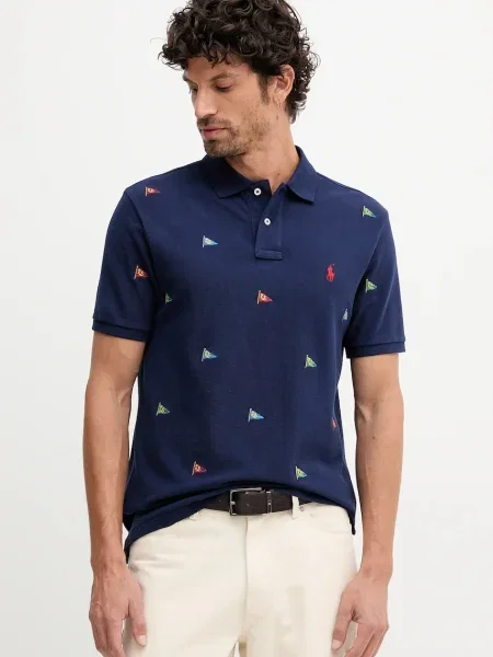Риза Polo Ralph Lauren с апликация тъмносиньо