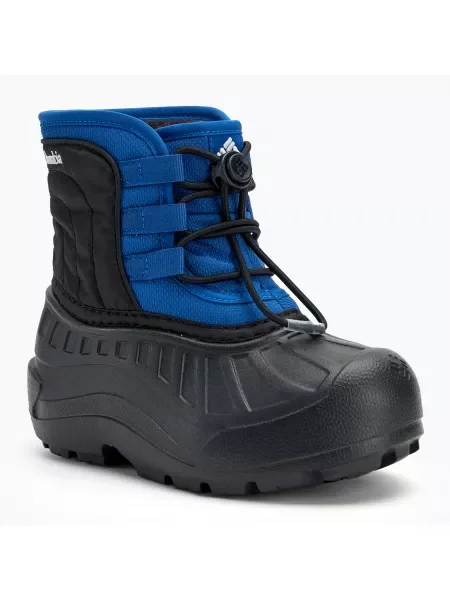 Śniegowce dziecięce Columbia Powderbug Snowlite Lace mountain blue/ black czarne