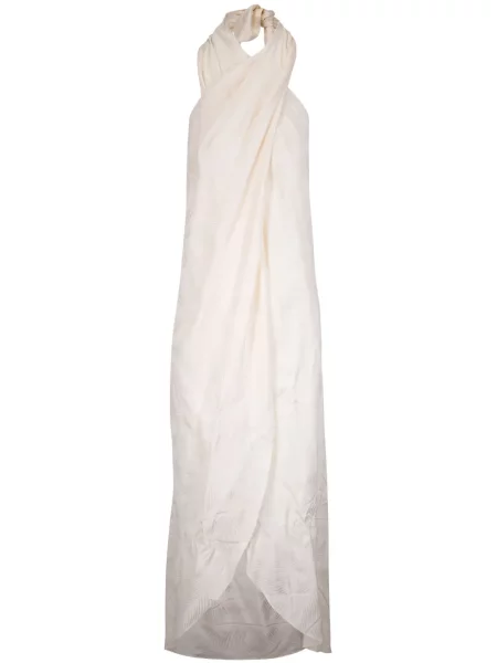 Rochie maxi Johanna Ortiz cu gât halter alb