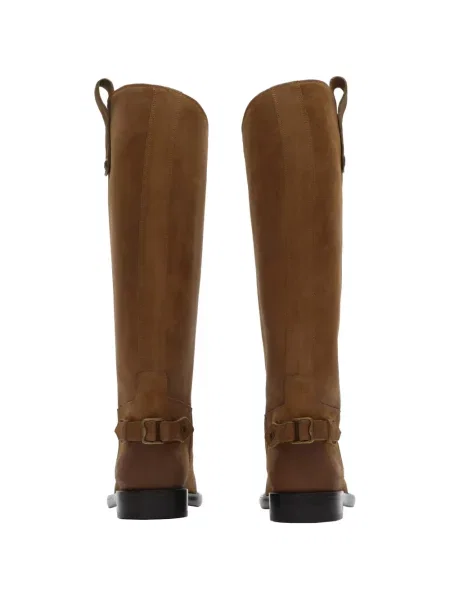 Botine Burberry din piele de căprioară maro