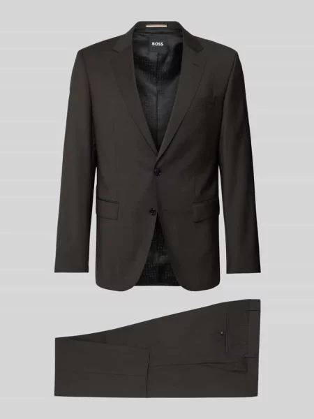 Garnitur o kroju slim fit z czystej żywej wełny Model Boss