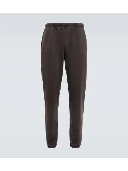 Sportske hlače Les Tien od jersey smeđa
