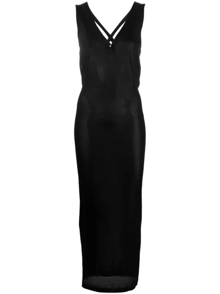 Rochie Tom Ford tricotate cu decolteu în V de costum negru