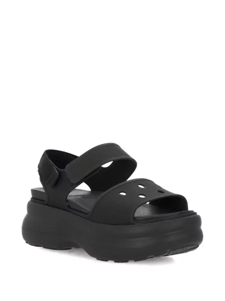 Sandale Crocs cu platformă cu bretele negru