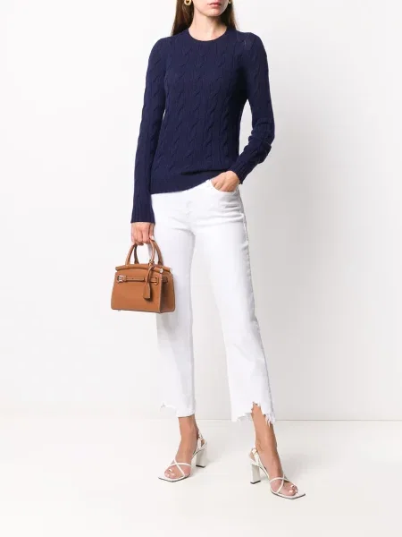 Klasikinis ilgas megztinis Ralph Lauren Collection mėlyna