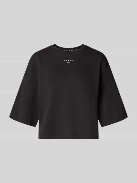 T-shirt o kroju relaxed fit z czystej bawełny Puma czarna