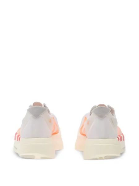 Pălărie Adidas cu dungi cu platformă din jerseu alb