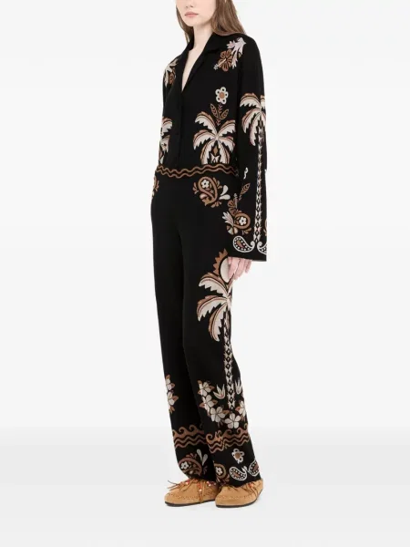 Pantaloni Alanui tricotate negru