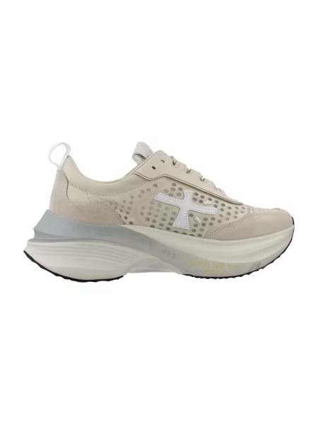 Sneakerși Premiata din piele bej