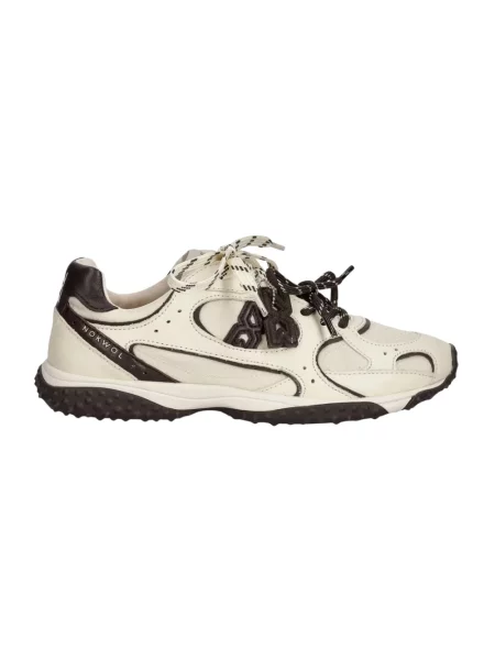 Sneakersy Nokwol skórzane beżowe