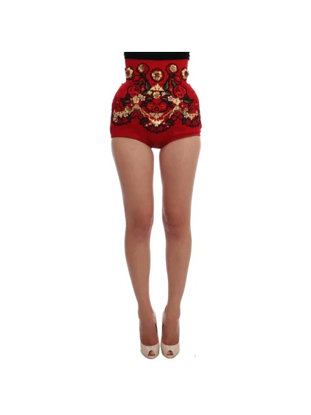 Szorty Dolce And Gabbana z wysoką talią czerwone