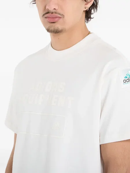 Krótka graficzny koszulka Adidas Campus z perforacją szara