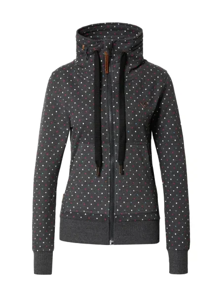 Alife and Kickin Hanorac Vivian gri închis albastru deschis / crem / roși aprins alb