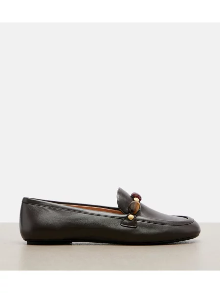 Pantofi loafer Gianvito Rossi din piele maro