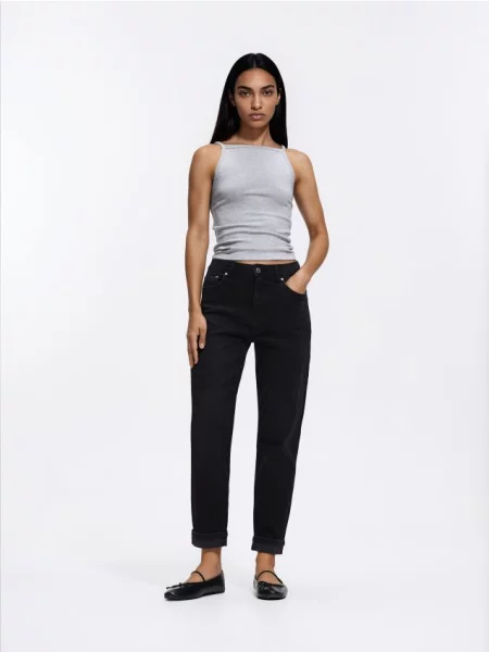 Reserved Blugi boyfriend negru