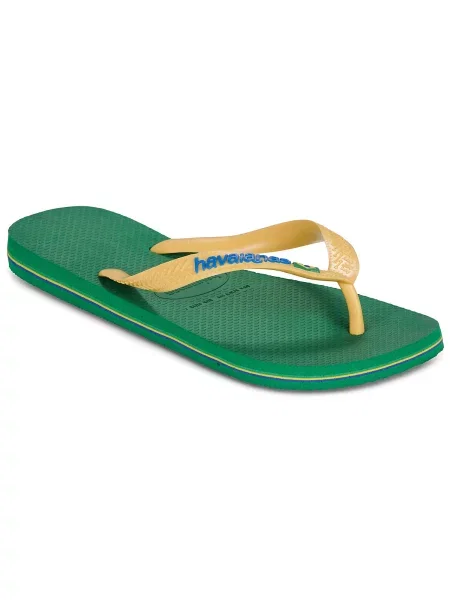 Šľapky Havaianas s autogramom zelená