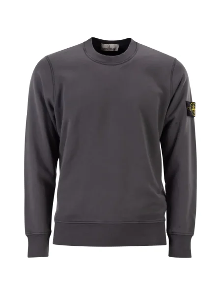 Hanorac crewneck Stone Island cu strasuri gri