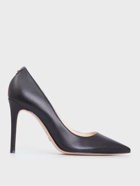 Шкіряні туфлі Guess чорні